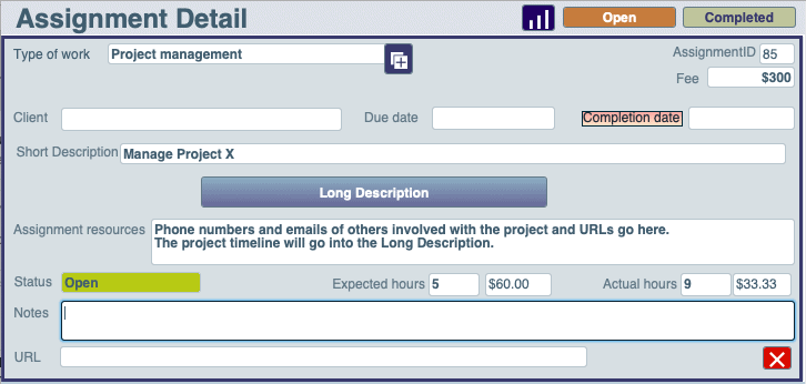 The custom app calculates expected and actual hours